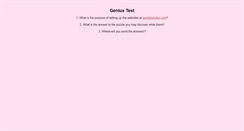 Desktop Screenshot of geniustest.com